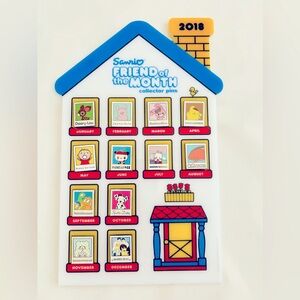 Sanrio Friend of the Month Pin Collection 2018 On  Acrylic Store Display Board
